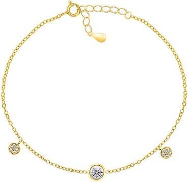 Immagine prodotto Brilio Argento - BRC58Y Bracciale scintillante con zirconi placcati oro (Zirconia)