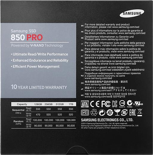 Actual product image Samsung 850 Pro (256 GB, 2.5")