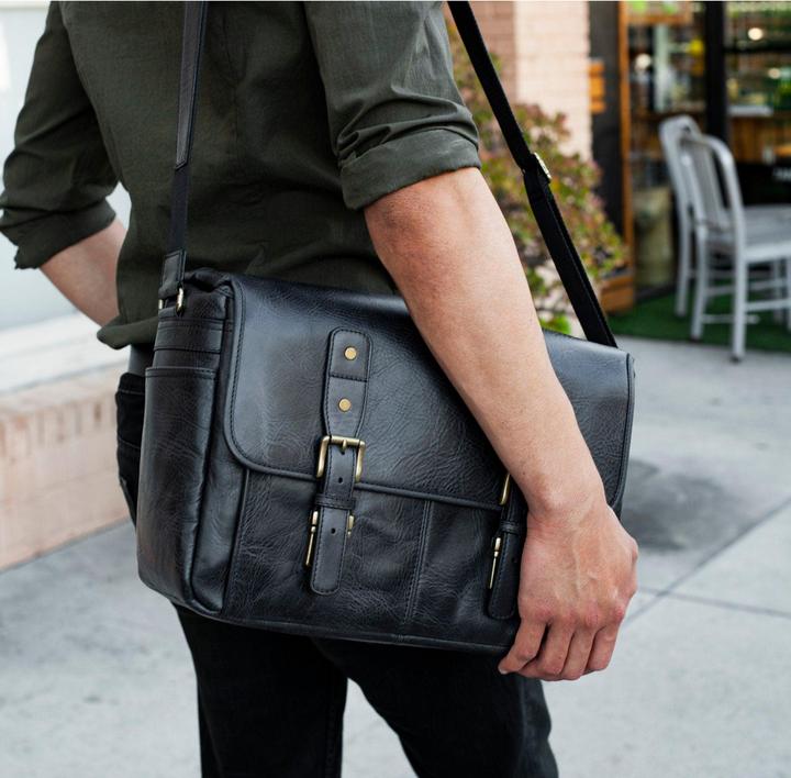 Actual product image Only-Bags.Store Leather vintage 16" laptop bag, camera bag, briefcase, satchel, portfolio notebook tablet (16")