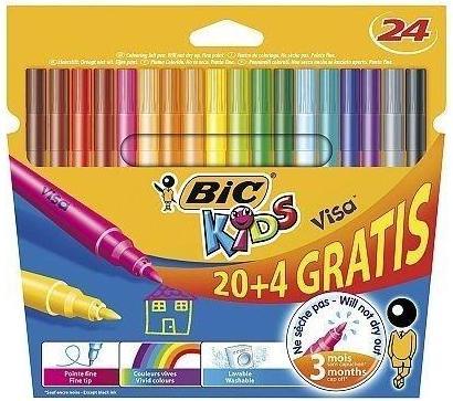 Image du produit Bic Pisaki 24 Kolory Kid Visa Pud (897098) (Multicolore)