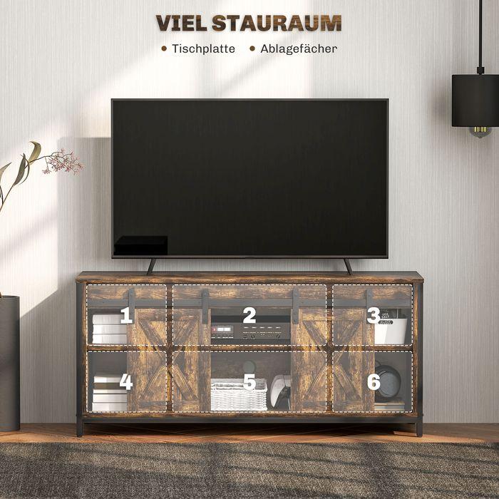 Actual product image Swisshandel24 TV-Schrank, Fernsehtisch für Fernseher bis zu 60 Zoll, Lowboard, Fernsehschrank (120 x 40 x 54 cm)