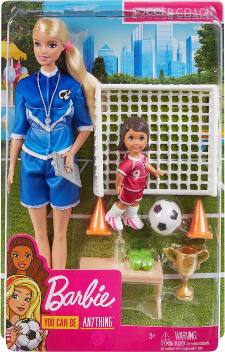Immagine prodotto Barbie Bambola allenatore di calcio (bionda) e accessori