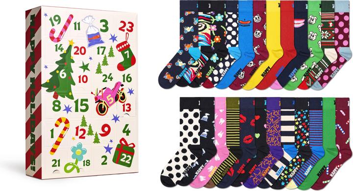 Actual product image Happy Socks 24-Pack Advent Calendar Gift Set (36 - 40)