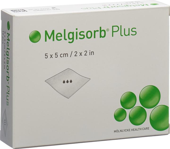 Actual product image Mölnlycke Melgisorb Plus Alginate Bandage 5x5cm sterile 10 pcs.