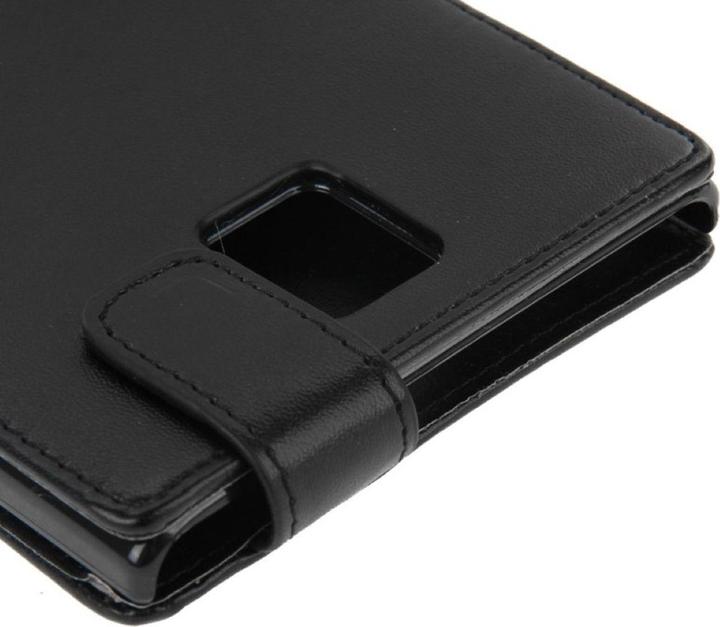 Produktbild König Design Handyhülle Schutzhülle Flip Handytasche für BlackBerry Passport Q30 Schwarz (Blackberry Q30)