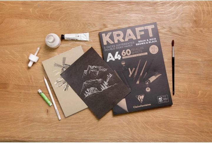 Immagine prodotto Clairefontaine Carta Kraft a blocchi A4 (90 g/m², 150 x)