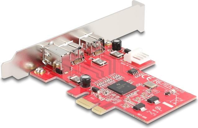 Produktbild Delock PCI Express x1 Karte zu 2 x extern FireWire B + 1 x e