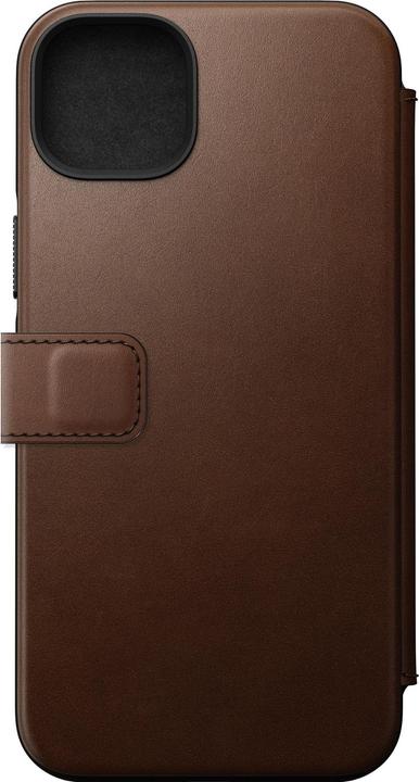 Actual product image Nomad Book Cover Modern Leather Folio iPhone 14 Plus Brown (Apple iPhone 14 Plus)