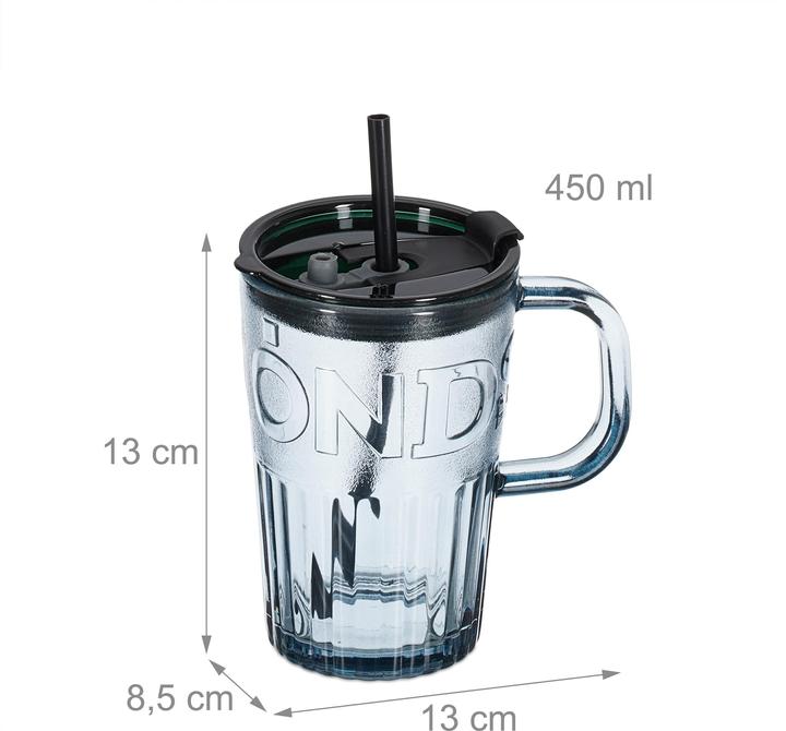 Actual product image Relaxdays 4x Glass cup (0.45 l, 4 x)