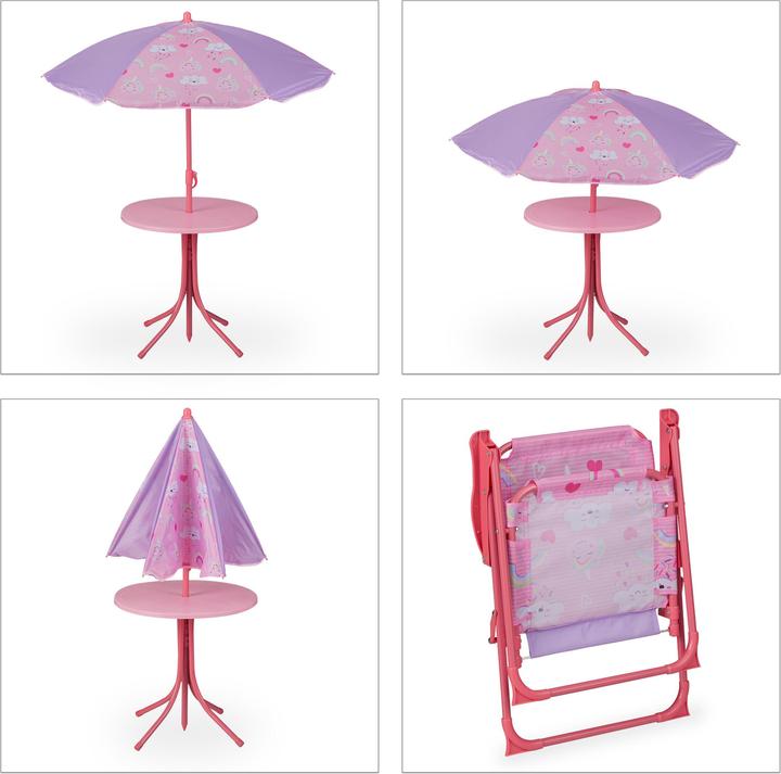 Actual product image Relaxdays Kid?s Furniture Set, Folding Chairs & Table