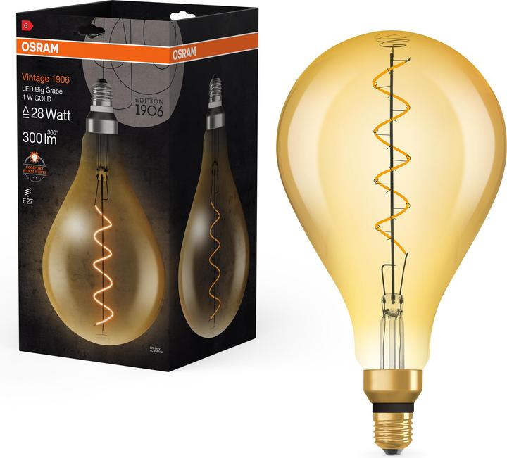 Produktbild Osram Vintage 1906 Led Classic A (E27, 5 W, 300 lm, 1 x, G)