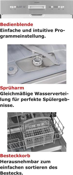 Produktbild Exquisit EGSP6012-EB-030E inox - Geschirrspüler