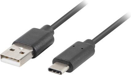 Immagine prodotto Lanberg CA-USBO-31CU-0010-BK Cavo USB-C(M)->A(M) 3.1M Czarny (1 m, USB 3.2 Gen 1)