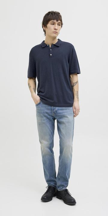 Actual product image Jack & Jones Jjeemil Knit Relaxed Polo Ss Sn (M)