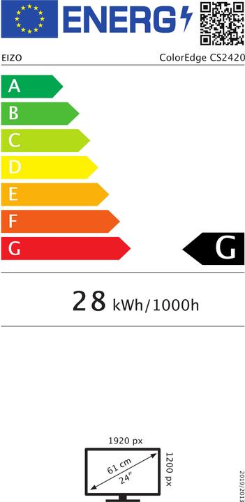 Etichetta energetica Eizo CG2420 ColorEdge (1920 x 1200 pixel, 24")