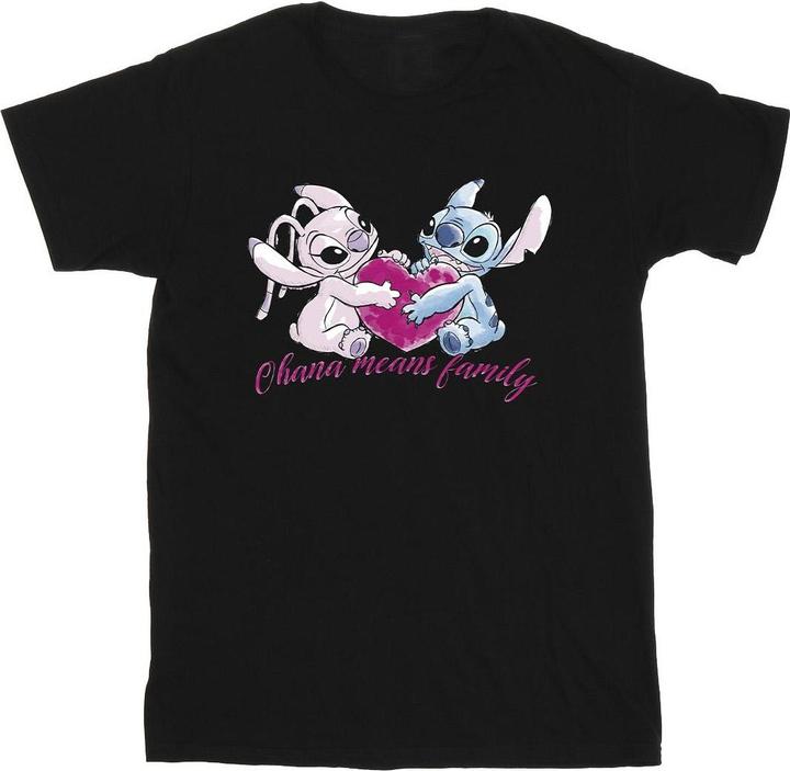 Disney Lilo And Stitch Ohana Heart With Angel TShirt Mädchen