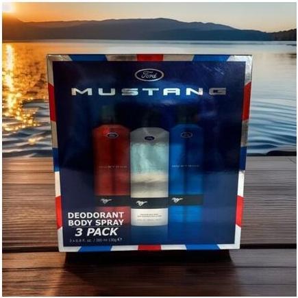 Actual product image Mustang Ford Deodorant Spray 6.8 Fl Oz - Pack of 3 (Spray)