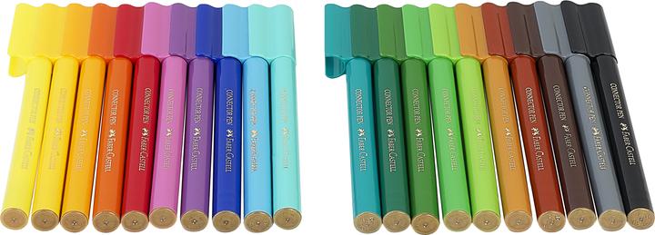 Actual product image Faber-Castell Fibre pen case 20pcs Connector assorted. (Multicoloured, 20 x)