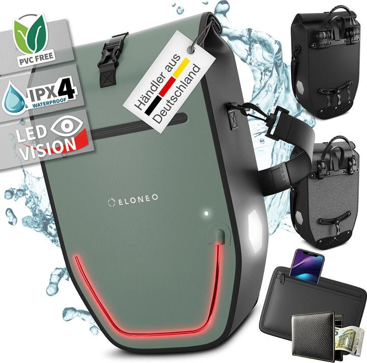 Image du produit Eloneo Sacoche de vélo pour ordinateur portable (28 l, Sacoches)