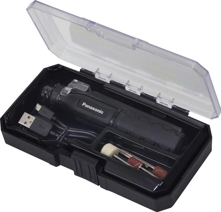 Produktbild Panasonic Akku-Mini-Schleifer/Gravierer 3.7V inkl. USB-Ladekabel und Startset (Geradschleifer)