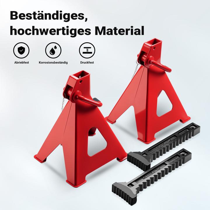 Produktbild Wiltec Unterstellbock 2er Set bis 12t Stützbock Böcke höhenverstellbar Auto Bock