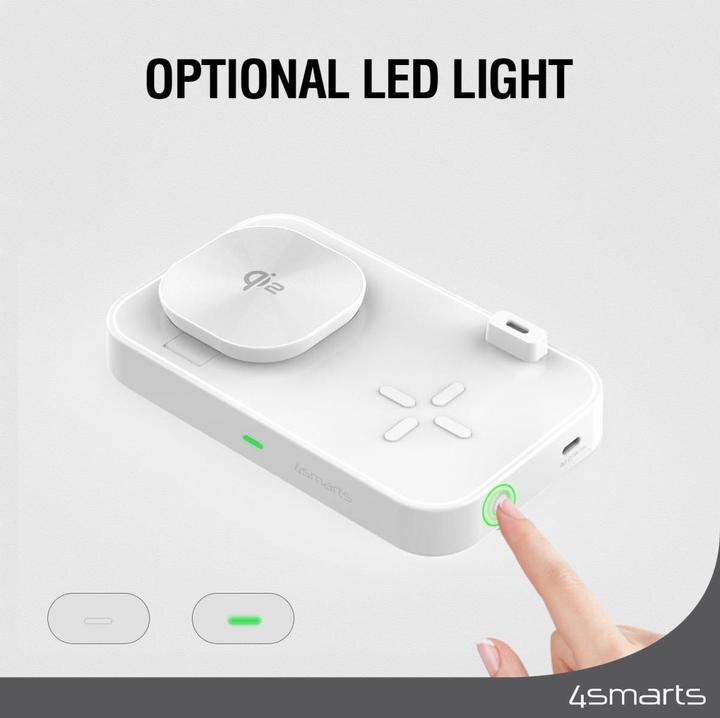 Productafbeelding 4smarts Qi2 laadstation Trident wit (25 W)