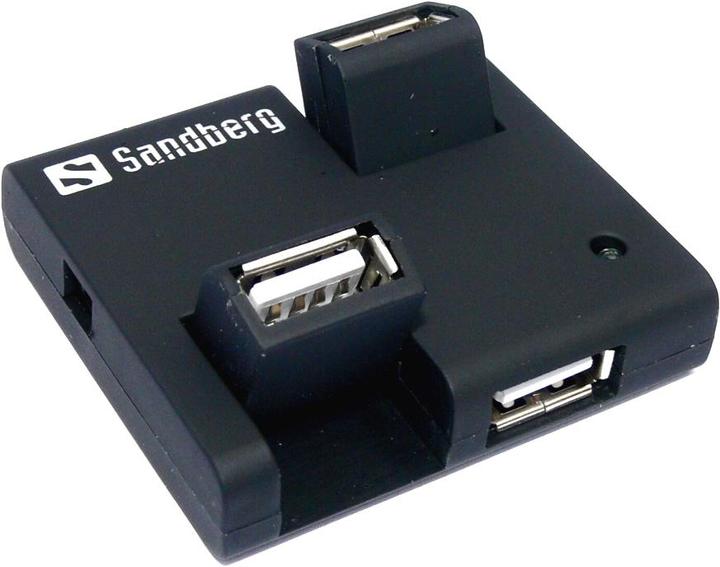Produktbild Sandberg USB Hub 4 ports USB2.0 Ueberlastungsschutz A-B Kabel inkludiert (USB-A, 4 Ports)
