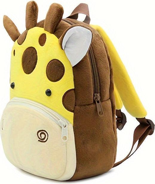 Immagine prodotto Only-Bags.Store Zaino in poliestere per la scuola, zaino in peluche con animali simpatici, borsa piccola per le