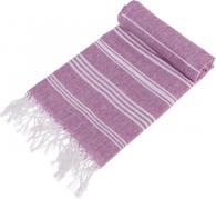 Image du produit Ootb Serviette de hammam fouta blanche/violette (pour s (80 x 170 cm)