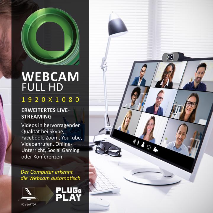 Actual product image Aplic FHD webcam, light correction, 1920x1080P @ 30Hz, 4 auxiliary lights, scene light, microphone (2.07 Mpx)