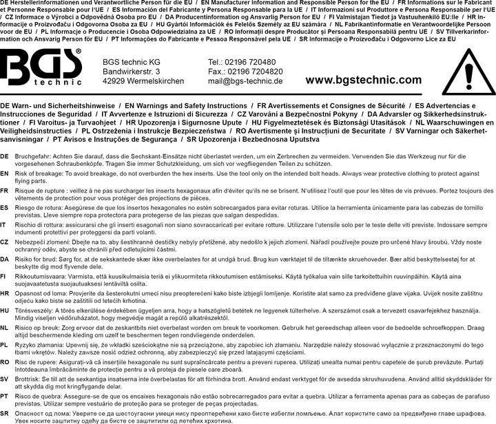 Produktbild BGS Steckschlüssel-Einsatz Sechskant | Antrieb Innenvierkant 20 mm (3/4") | SW 65 mm (65 mm)