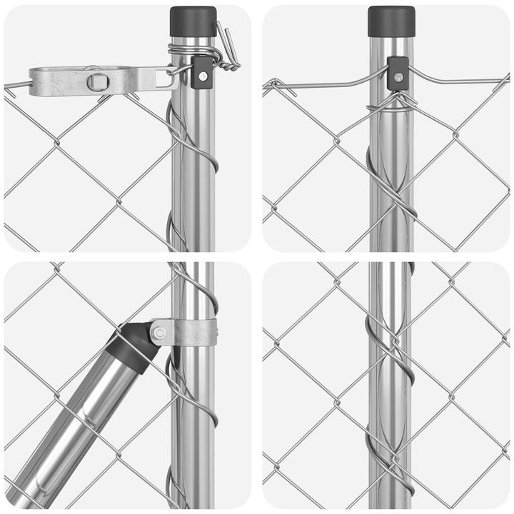Produktbild VidaXL Kettenschalung Set aus 2 Verzinkter Stahl 25 x 0,8 m Robust