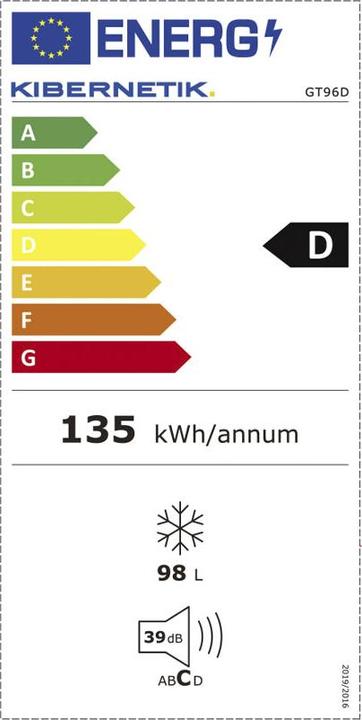 Energie-Label Kibernetik FSP Gefriertruhe (Freistehend, 98 l)