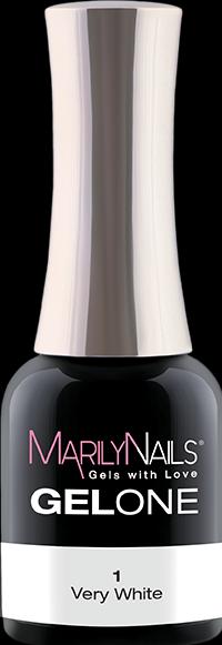 Immagine prodotto Marily Nails GELONE - 01 Molto Bianco (Molto bianco, Smalto per unghie effetto gel)