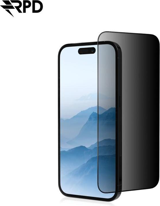 Actual product image RPD iPhone 16 Pro Max - SilkTouch Premium - Edge-to-Edge Tempered Glas / Panzerglas, Privacy (1 Piece, Apple iPhone 16 Pro Max)