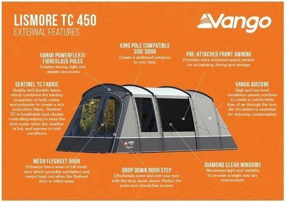 Immagine prodotto Vango Pacchetto Lismore TC 450 (Tenda a tunnel, 28.30 kg, 4 persone)