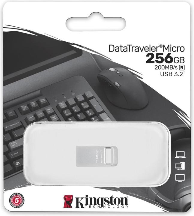 Image du produit Kingston DataTraveler Micro (256 Go, USB-A)