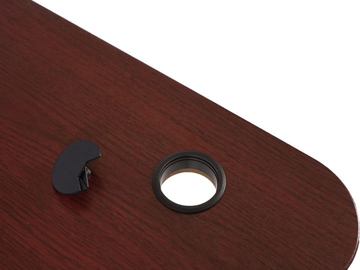Actual product image Swisshandel24 Corner desk, computer desk, electrically height-adjustable Memory 178x178cm 84kg Cherry decor, g