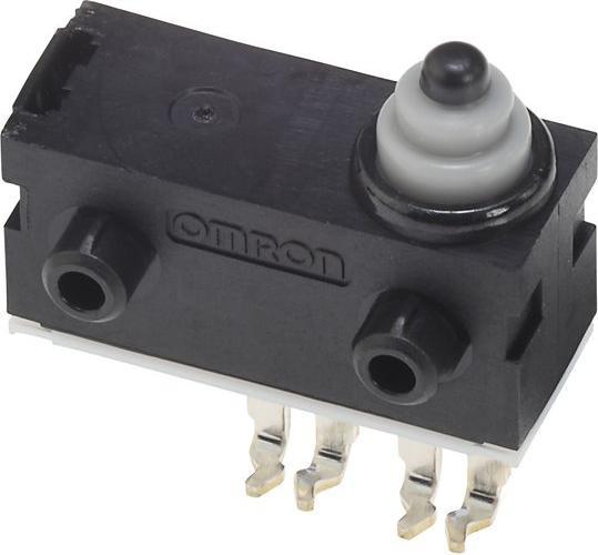 Produktbild Omron Industrial Automation Mikroschalter, D2AW-R, 100mA, 1 Schliesser, 1N, Stiftstössel