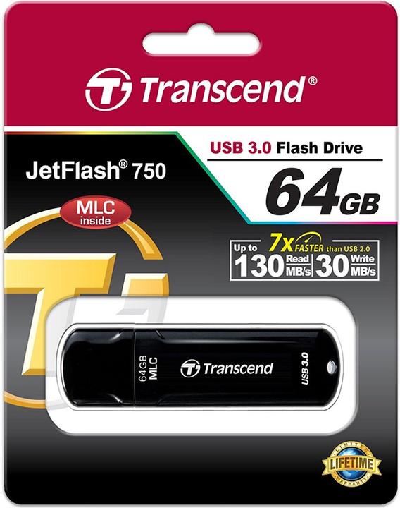 Produktbild Transcend 64GB JETFLASH 750, USB 3.0 (64 GB, USB-A)