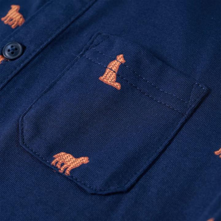 Immagine prodotto VidaXL Camicia da bambino blu navy 116,Materiale: 100 % cotone,Colore (116)