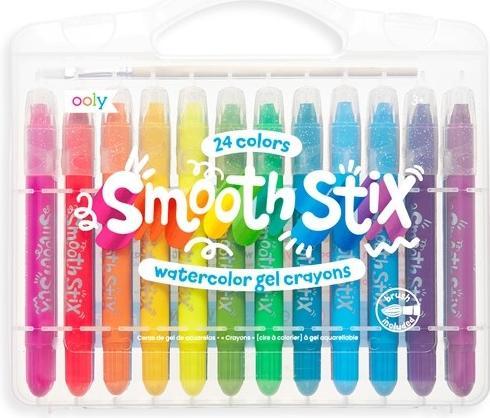 Produktbild Kolorowe Baloniki Bunte Luftballons Aquarell-Gelstifte 24 Farben + Pinsel (Mehrfarbig, 24 x)