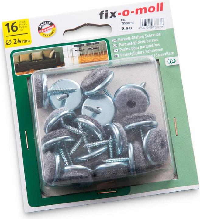 Fix-o-moll Cover (Parquet floor gliders, 16 Piece)