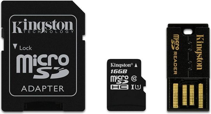 Kingston Kit de mobilité des cartes mémoire (16 Go, microSDHC, UHS-I)