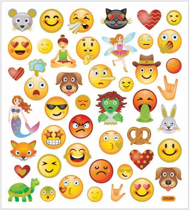 Image du produit Creativ Company Autocollants à motifs Emoji 1 feuille