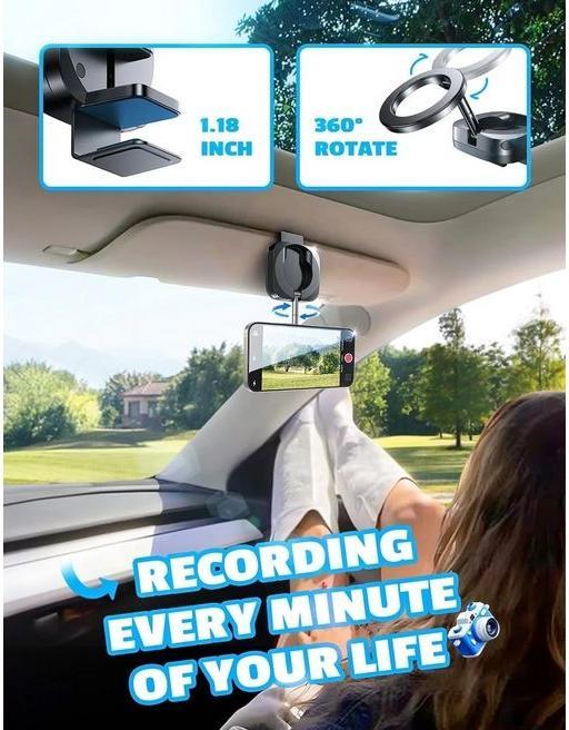 Image du produit Lisen Support universel pour smartphone pivotant à 360 degrés, pliable pour l'avion, le camping, le