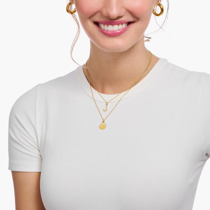 Image du produit Thomas Sabo Chaîne avec pendentif lettre G doré (Argent sterling 925, Or jaune 750 plaqué or, 38 - 45 cm)