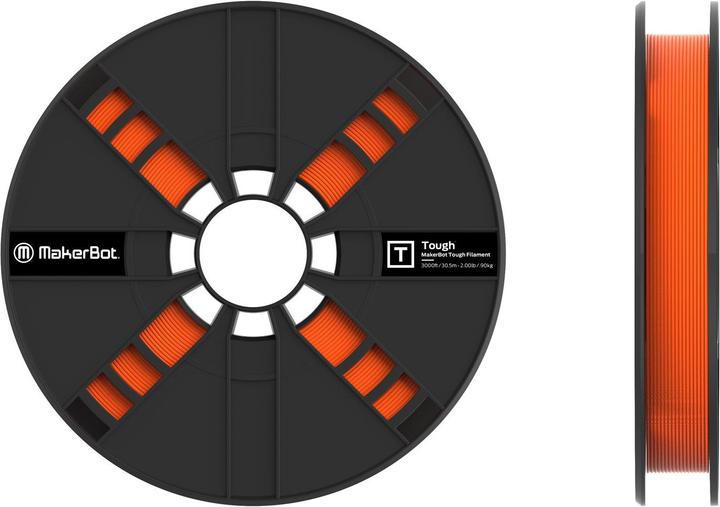 Image du produit Makerbot 1.75mm, Tough-PLA, s-orange, 0.9kg (Bien que le PLA, 1.75 mm, 900 g, Orange)