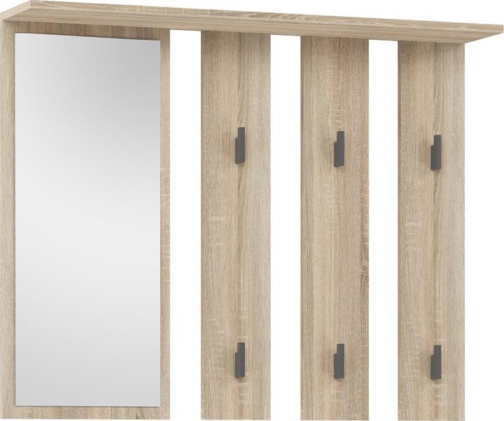 Topeshop Hanger + mirror PARMA 100x15x.81 5 cm oak sonoma (1 x)