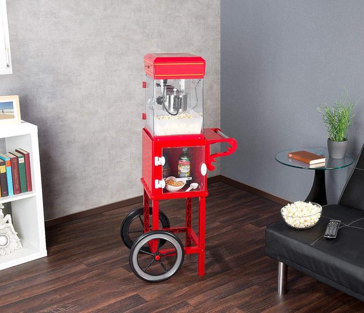 Immagine prodotto Rosenstein & Söhne Macchina professionale per popcorn "Cinema" con carrello dal design retrò